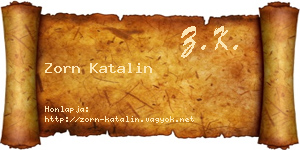 Zorn Katalin névjegykártya