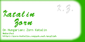 katalin zorn business card